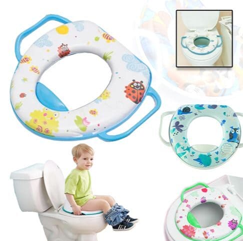 Baby Toilet Seat Cushion, Portable Toilet Training Seat For Children, Non-Slip Baby Kids Seat Potty Chair with Handle, Kids Toilet Soft Cushion with Splash Protector Baby Toilet Seat Cushion, Portable Toilet Training Seat For Children, Non-Slip Baby Kids Seat Potty Chair with Handle, Kids Toilet Soft Cushion with Splash Protector